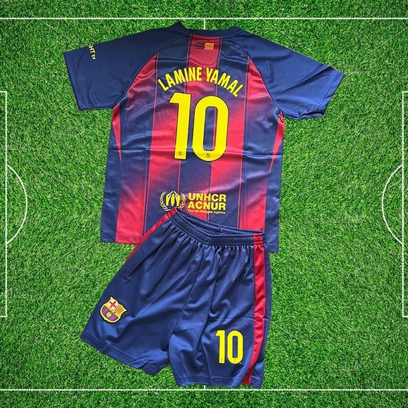 Other - Lamine Yamal Barcelona #19 Home Jersey – Youth Fan Set (Jersey + Shorts)